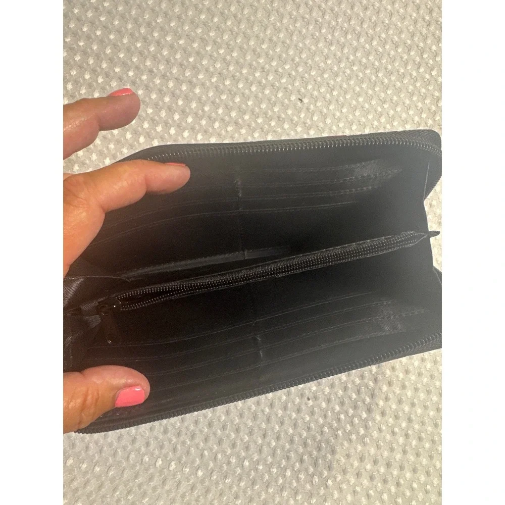 Disney Zip Around Wallet Women OS Black Like New Mickey Minnie Mouse Print